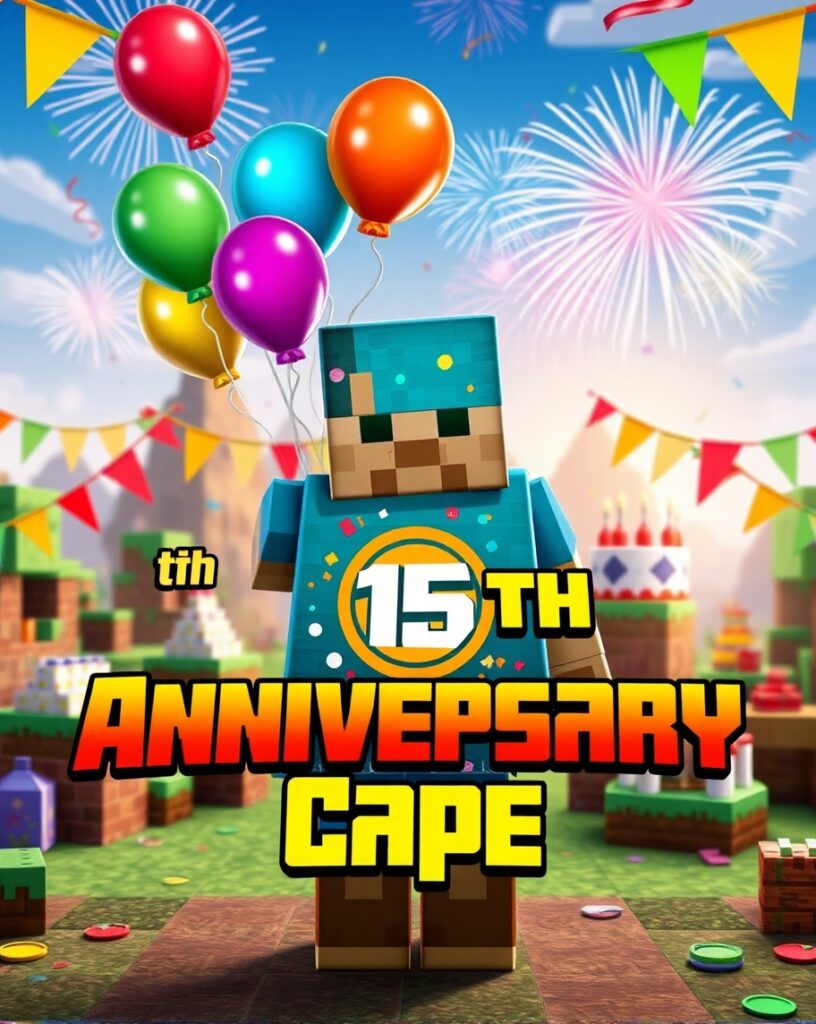 15th Anniversary Minecraft Cape